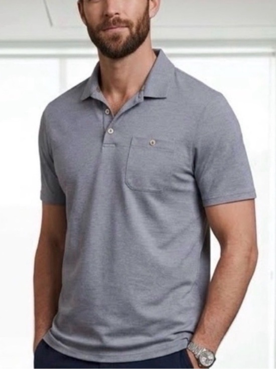 Ted Baker London Other - Ted Baker London Mens Blue Textured Short Sleeve Polo Shirt Size 4 L RN95229